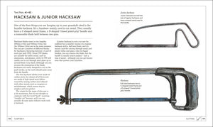 Illustration of a hacksaw and junior hacksaw with text on a white background