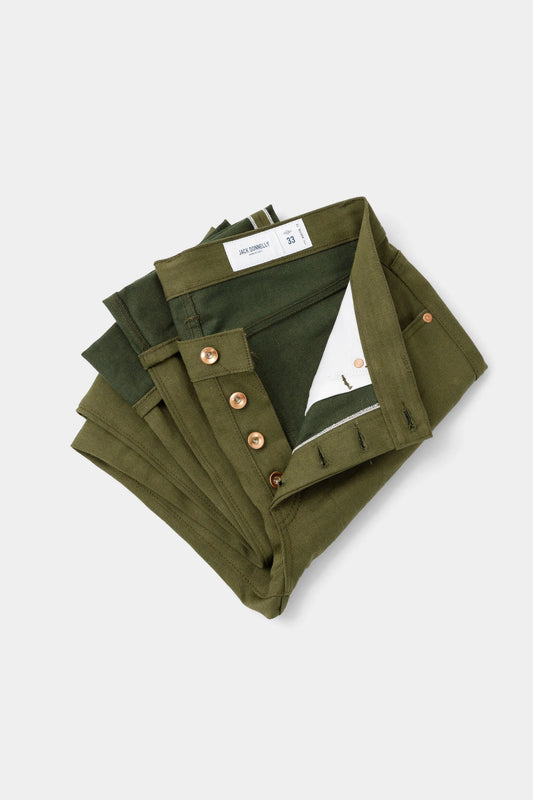 Jack Donnelly - Nihon Menpu Selvedge Denim Green Pants