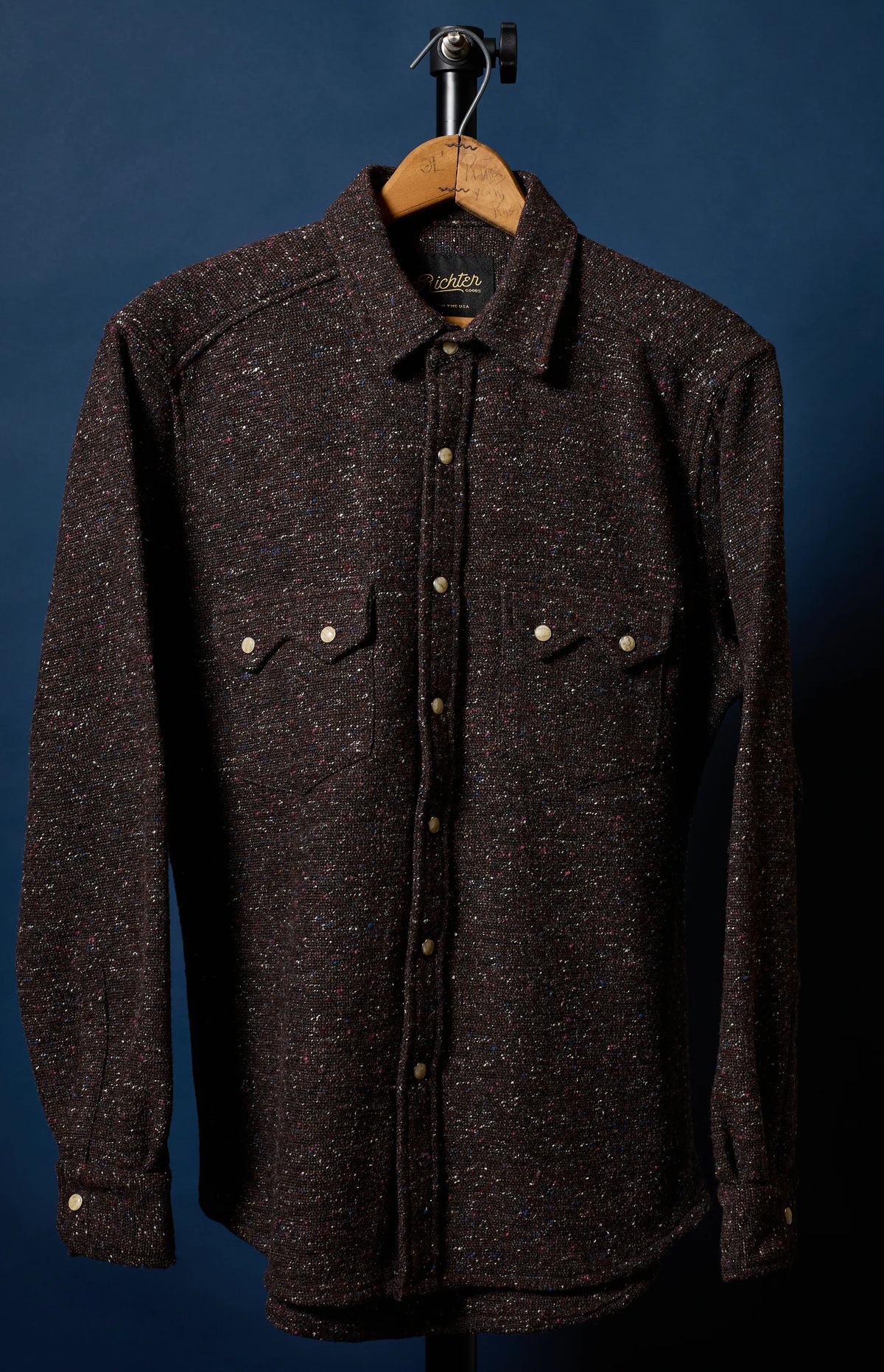 Laredo Speckled Wool in Cherry Brown