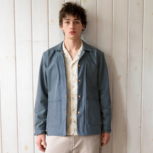 Makers Chore Coat in Indigo Stripe