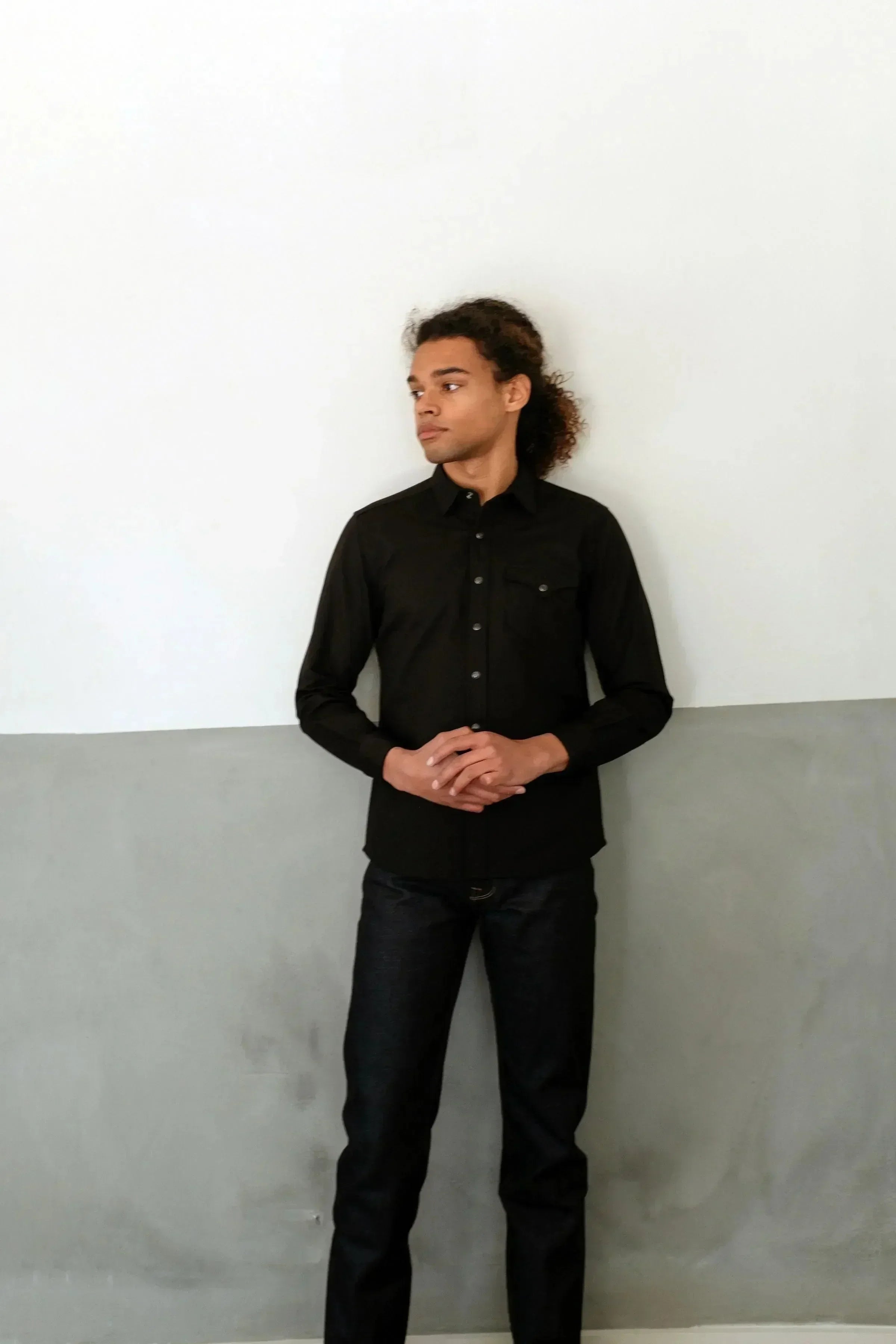 black pearl snap dress shirt Gibson Men's Basic Solid Long Sleeve Pearl Snap Western Shirt