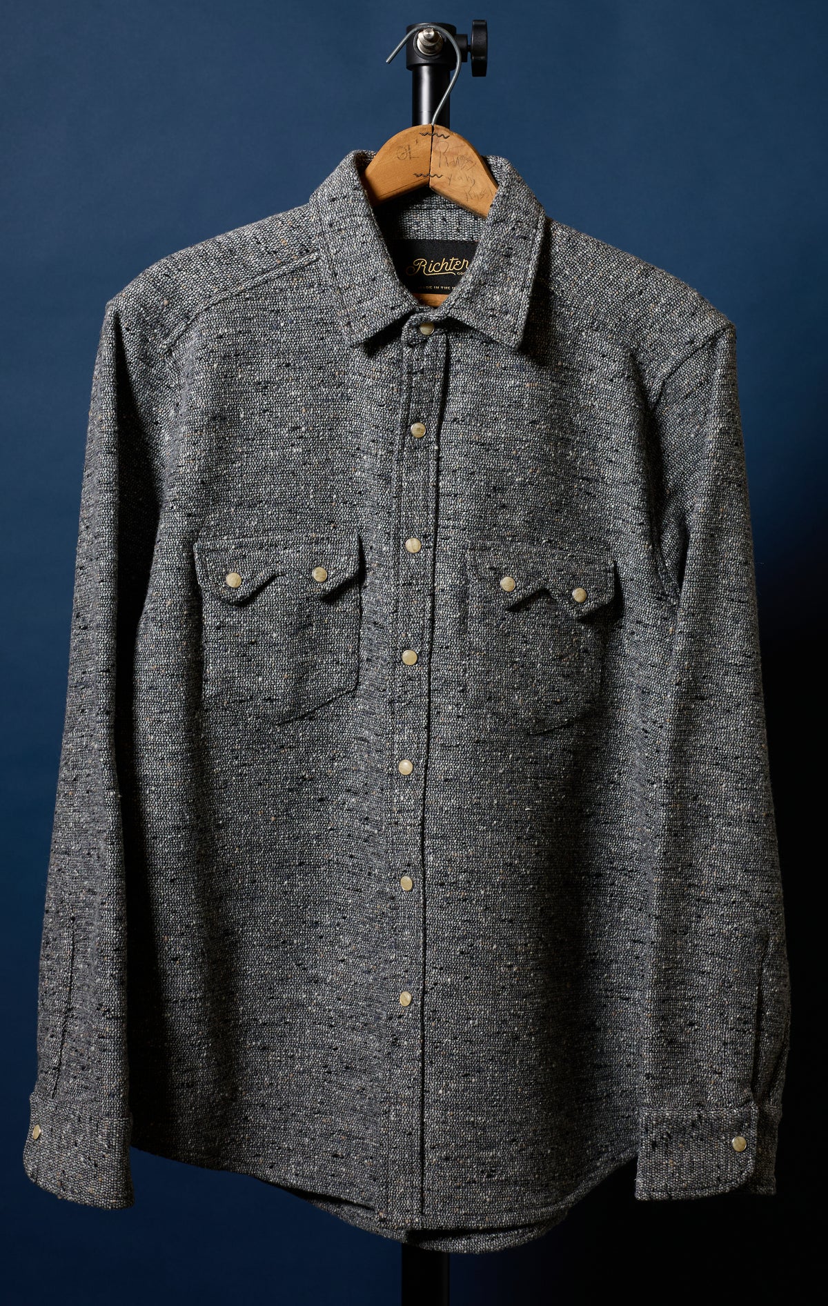 Laredo Speckled Wool in Fossil Gray