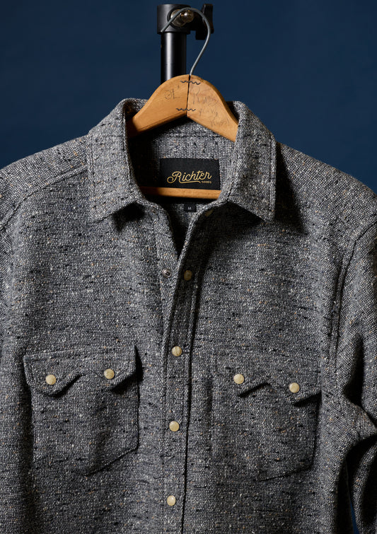 Laredo Speckled Wool in Fossil Gray