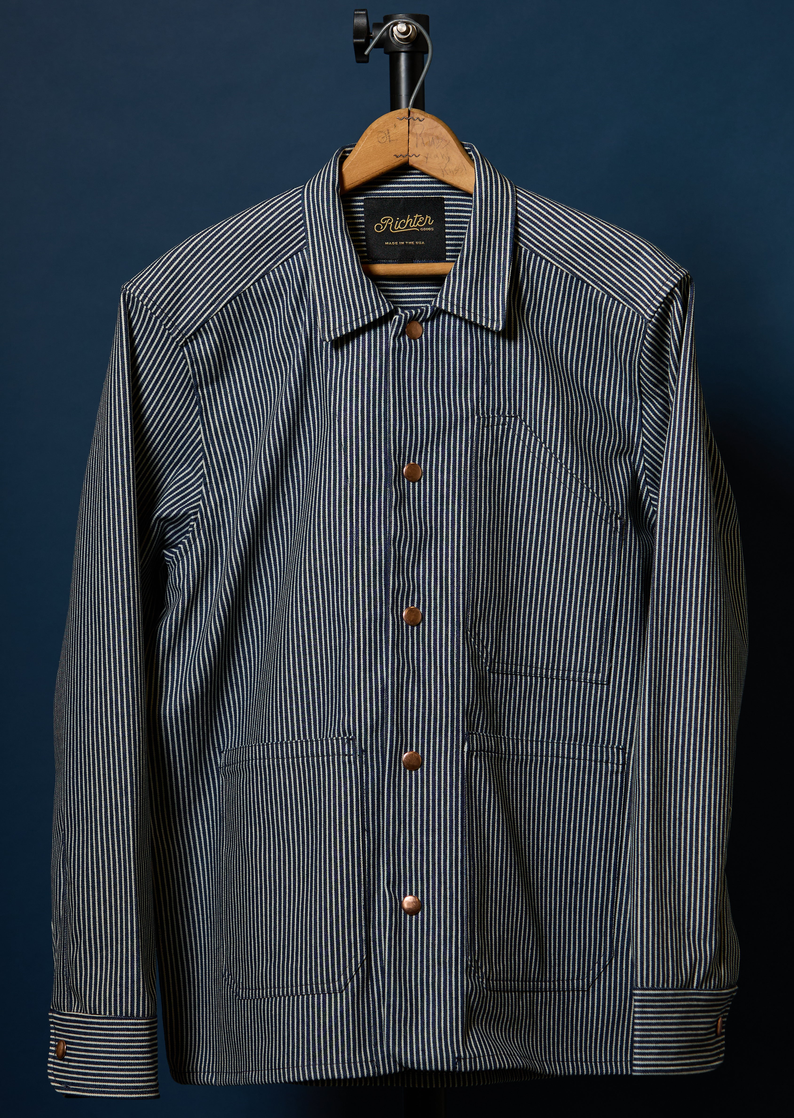 Makers Chore Coat in Indigo Stripe