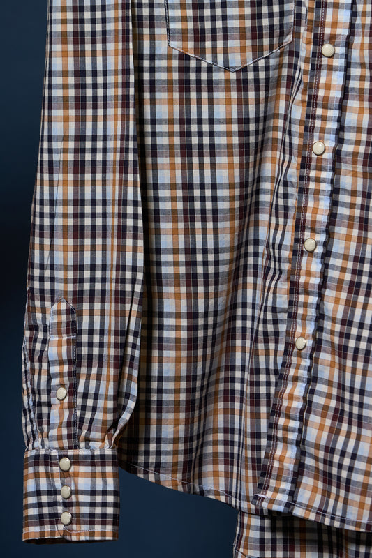 Maverick Pearl Snap in Poplin Plaid