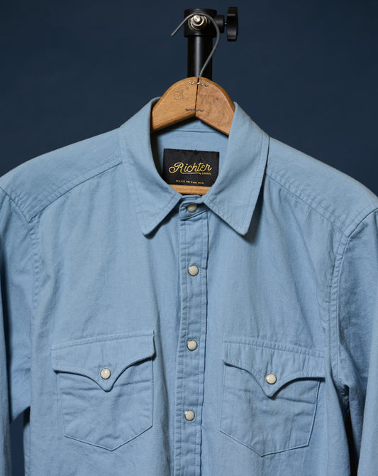 Yarn Dyed Cotton Denim in Sky Blue
