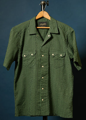 Salado Seersucker in Gruene Stripe Front