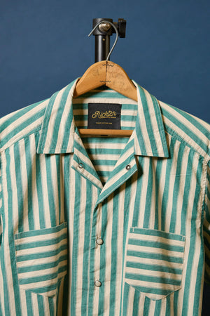 Striped Sandy Cotton and Linen Blend Front