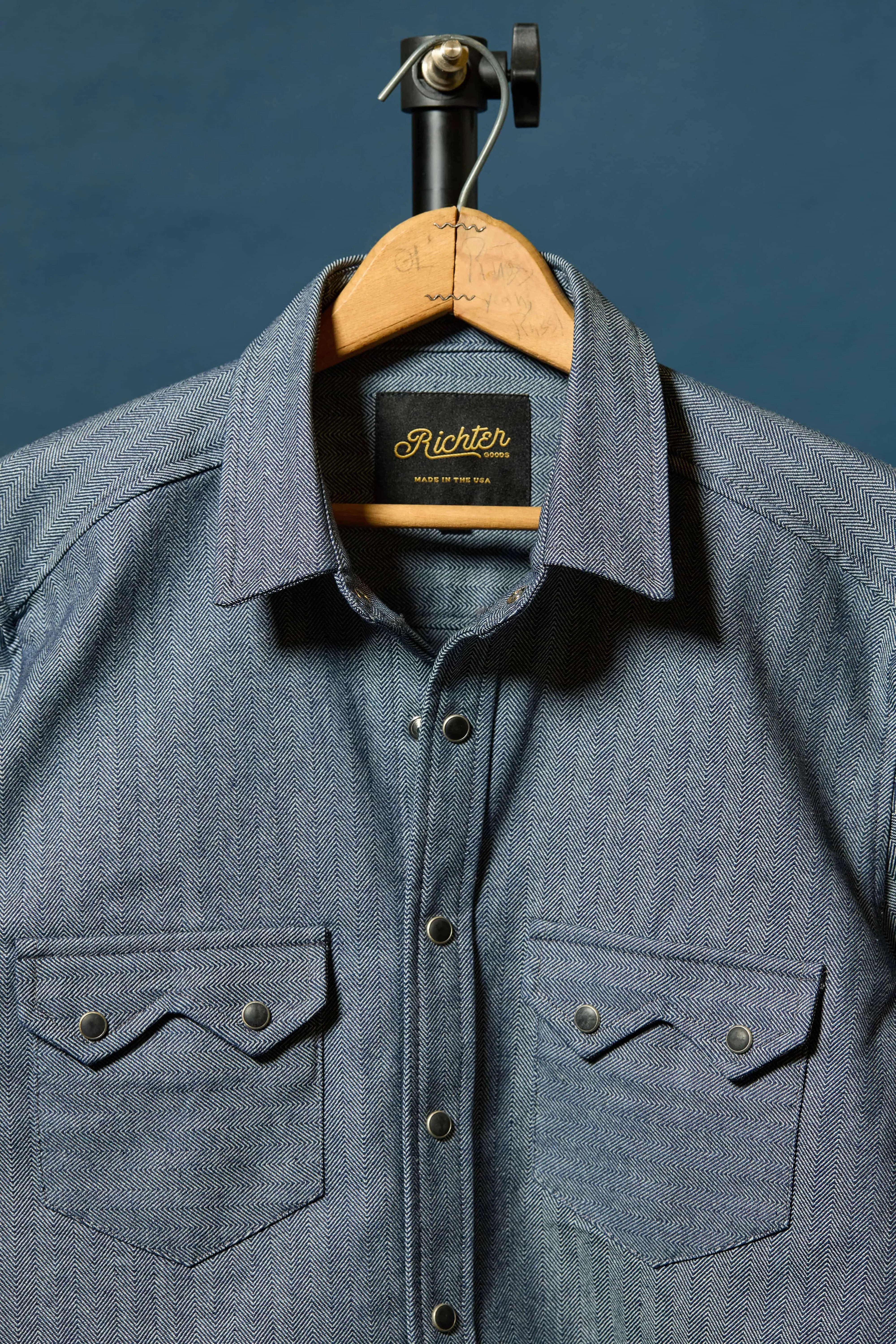 Sunset Route in Herringbone Denim