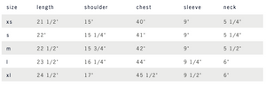 i+w x richter goods dobby woven pearl snap Size Chart