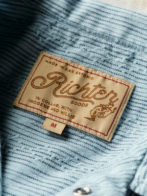 i+w x richter goods hanten weave pearl snap shirt