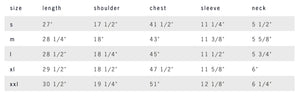 i+w x richter goods earl snap size chart