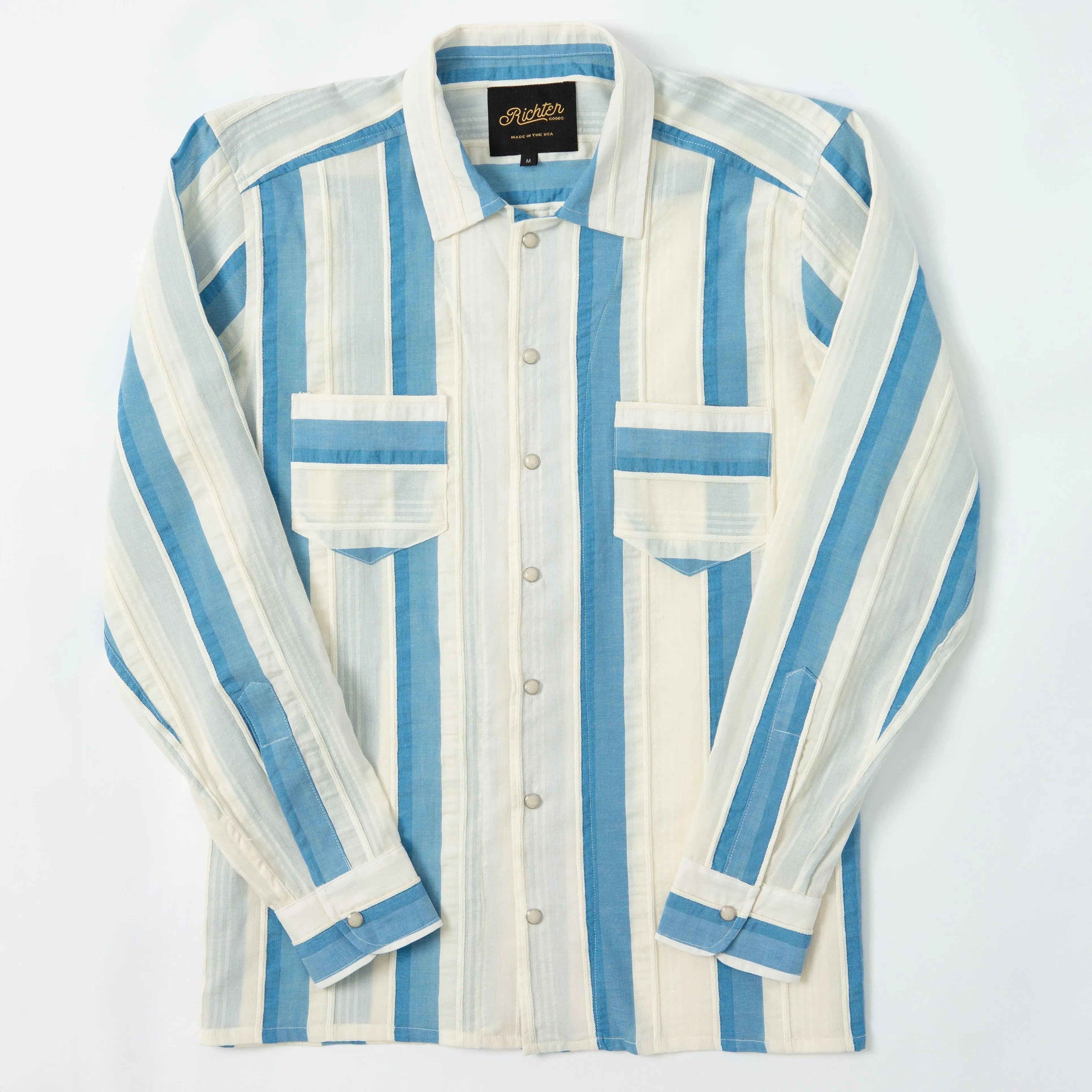 Cord Striped Blue and White Long Sleeve – Richter Goods Cord Striped Blue and White Long Sleeve – Richter Goods