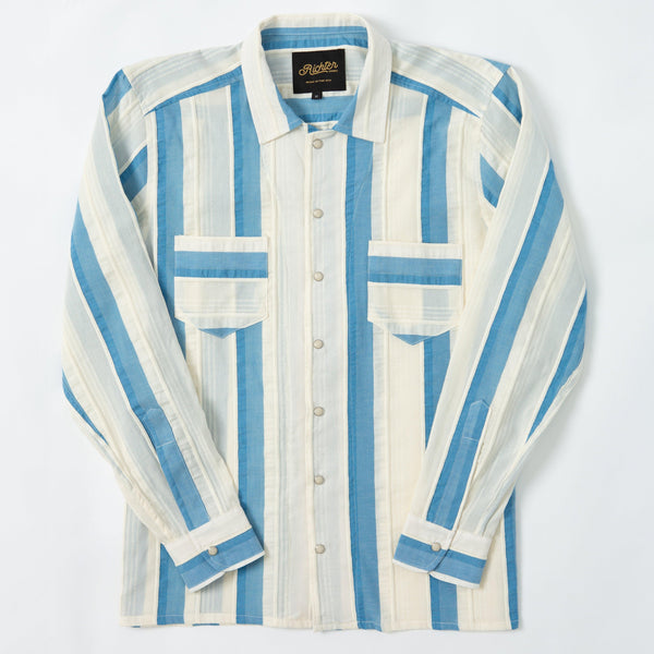 Cord Striped Blue and White Long Sleeve - Richter Goods