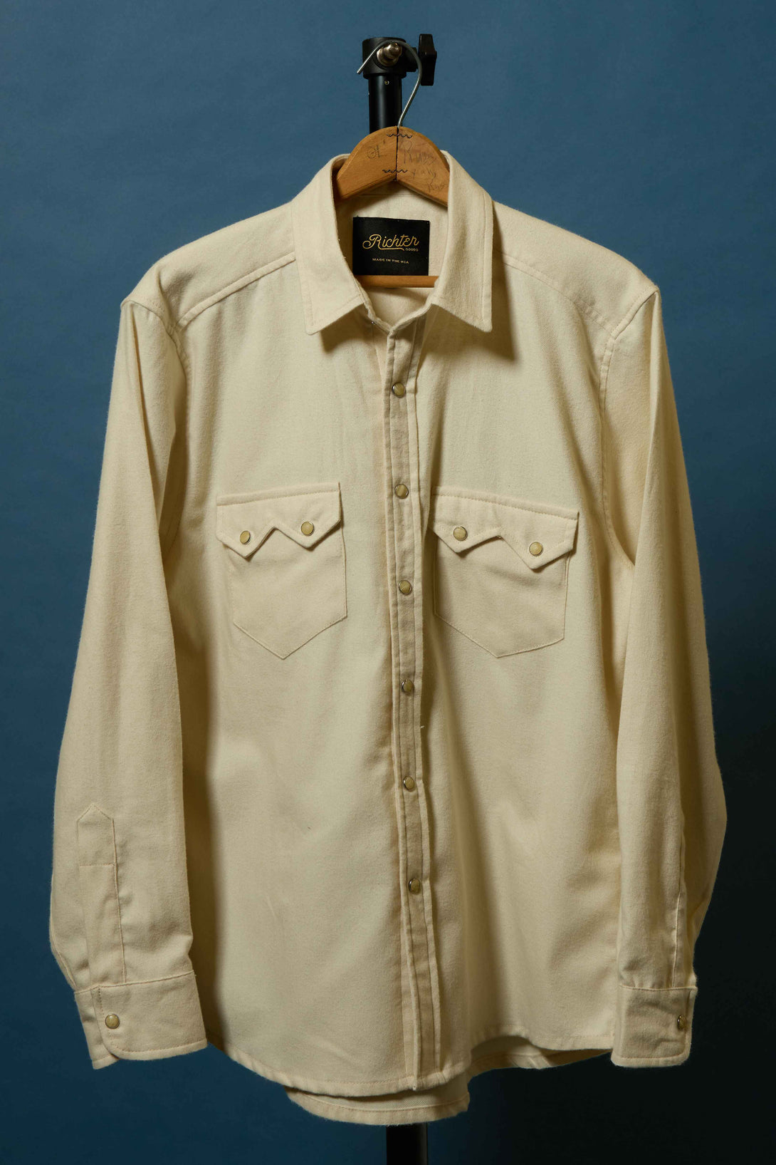 Alpine Super Soft Western Flannel in Off-White Front