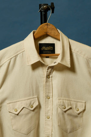 Alpine Super Soft Western Flannel in Off-White