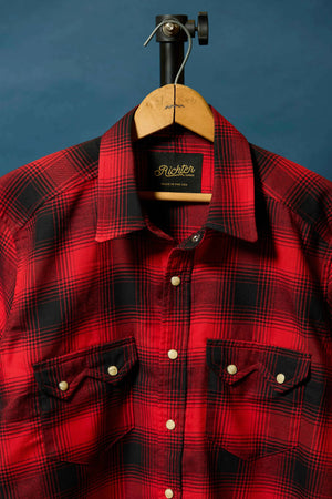 Alpine Super Soft Western Flannel in Red & Black Plaid