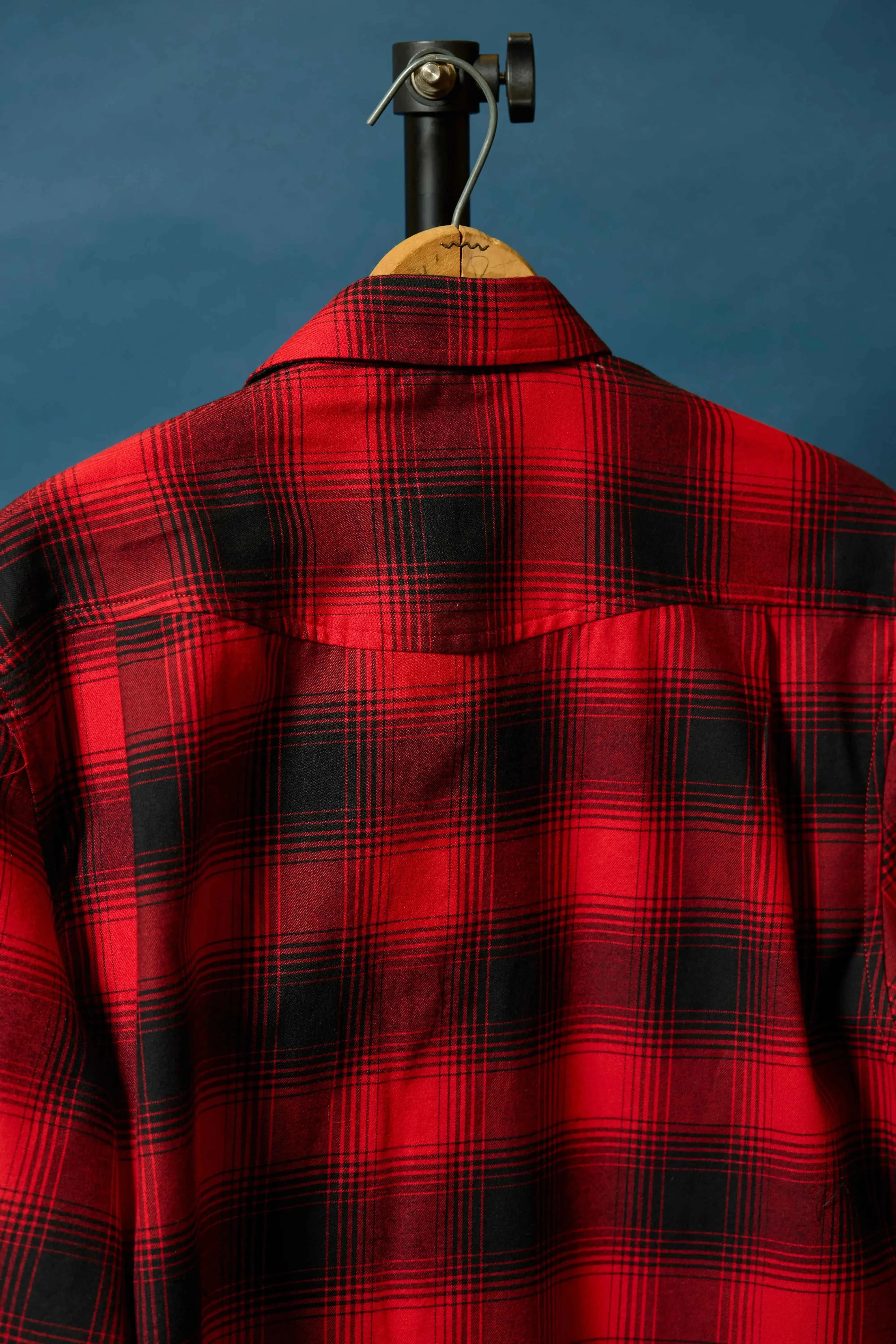 Alpine Super Soft Western Flannel in Red & Black Plaid Back
