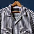 Balmorhea Linen in Blue and White Stripe