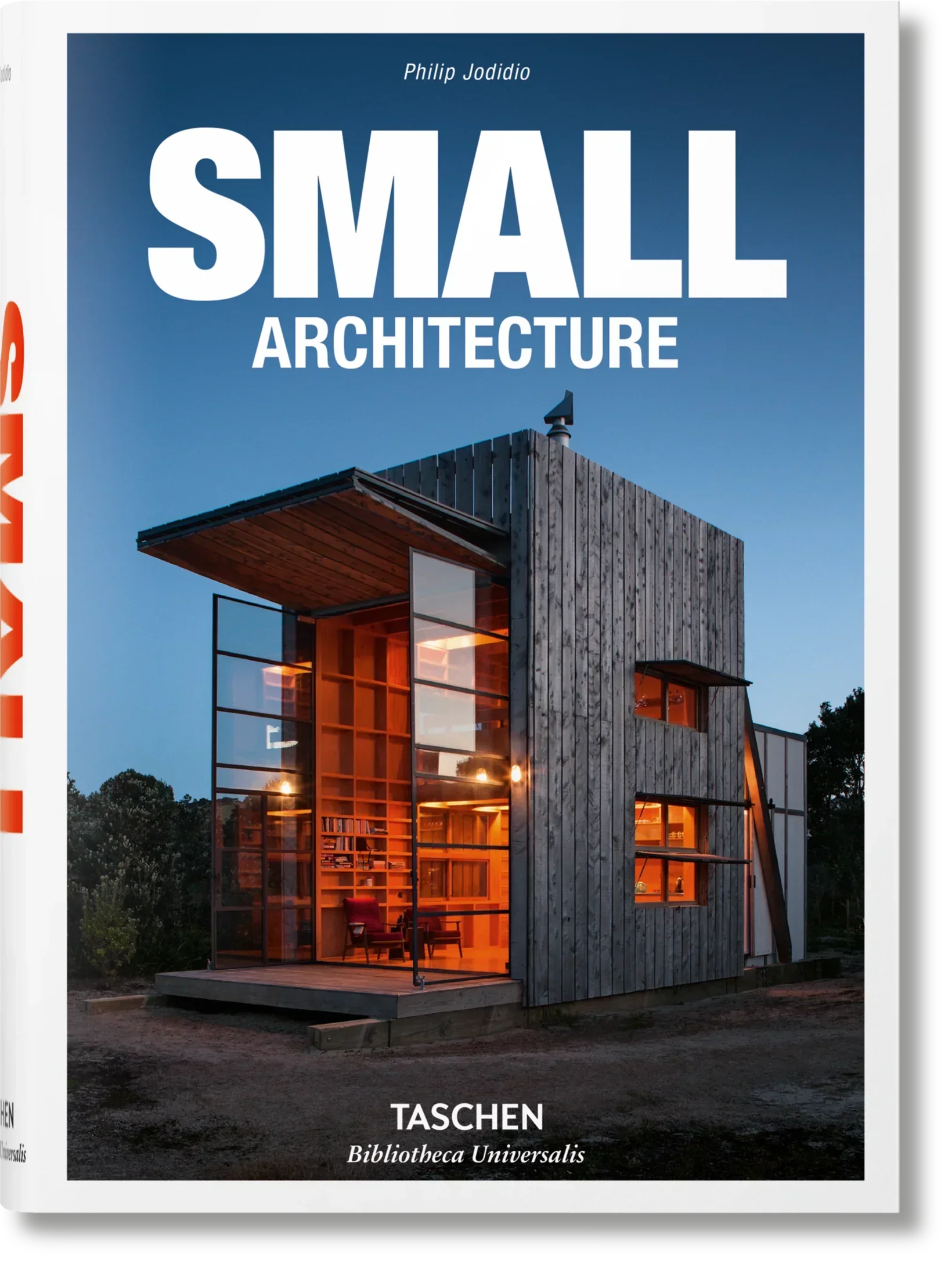 Book cover of 'Small Architecture' by Philip Jodidio with a modern house on the cover.