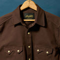 Brushed Bull Denim Shacket in Espresso