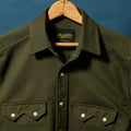 Bull Denim Shacket in Hunter Green