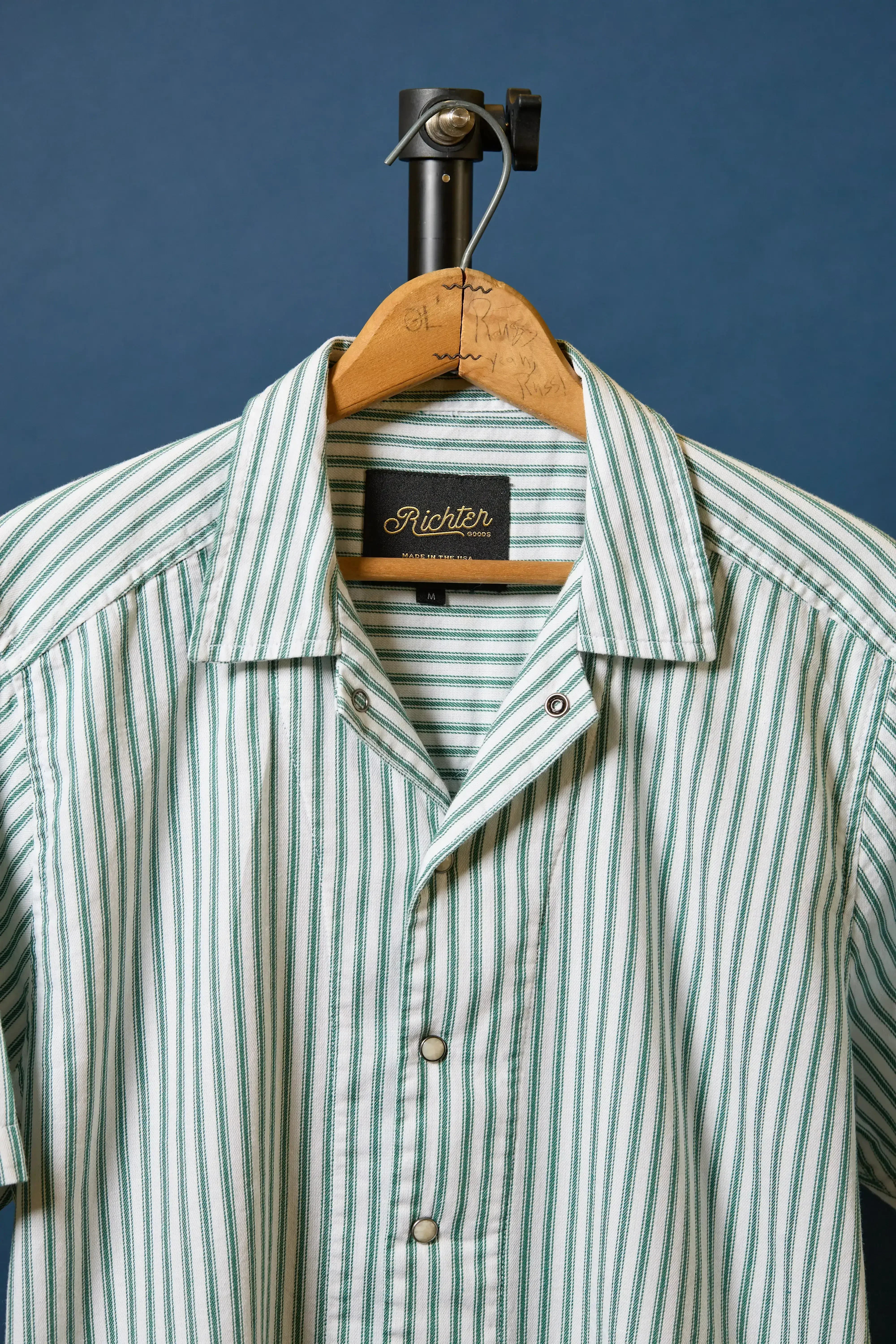 Cabana Boy in Green and White Santa Fe Ticking Stripe