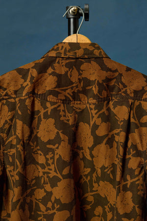 Cotton Printed Corduroy in Floral Camou Back