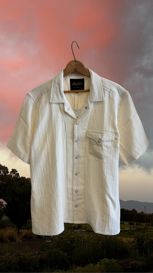 Double Gauze Triple Washed Maverick in Chalk