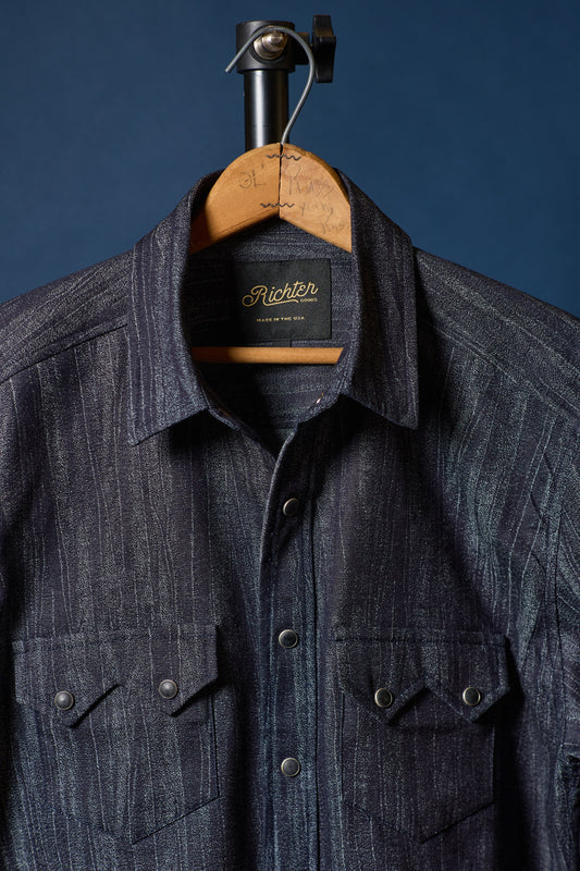Denim Wooded Jacquard