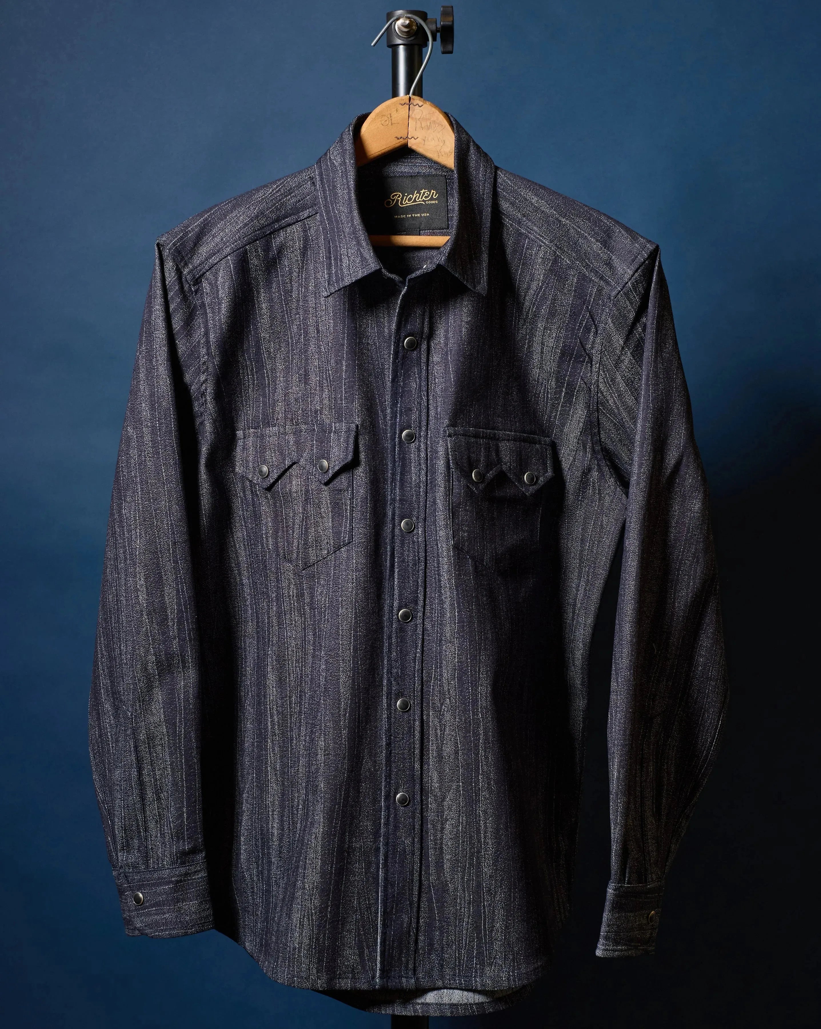 Denim Wooded Jacquard Front