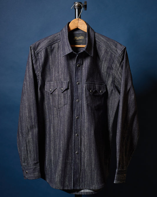 Denim Wooded Jacquard Front