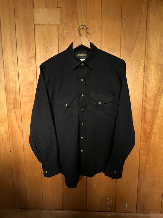 Double Gauze Triple Washed Long Sleeve Metalsmith in Black Richter Goods | Made by us in the U.S.