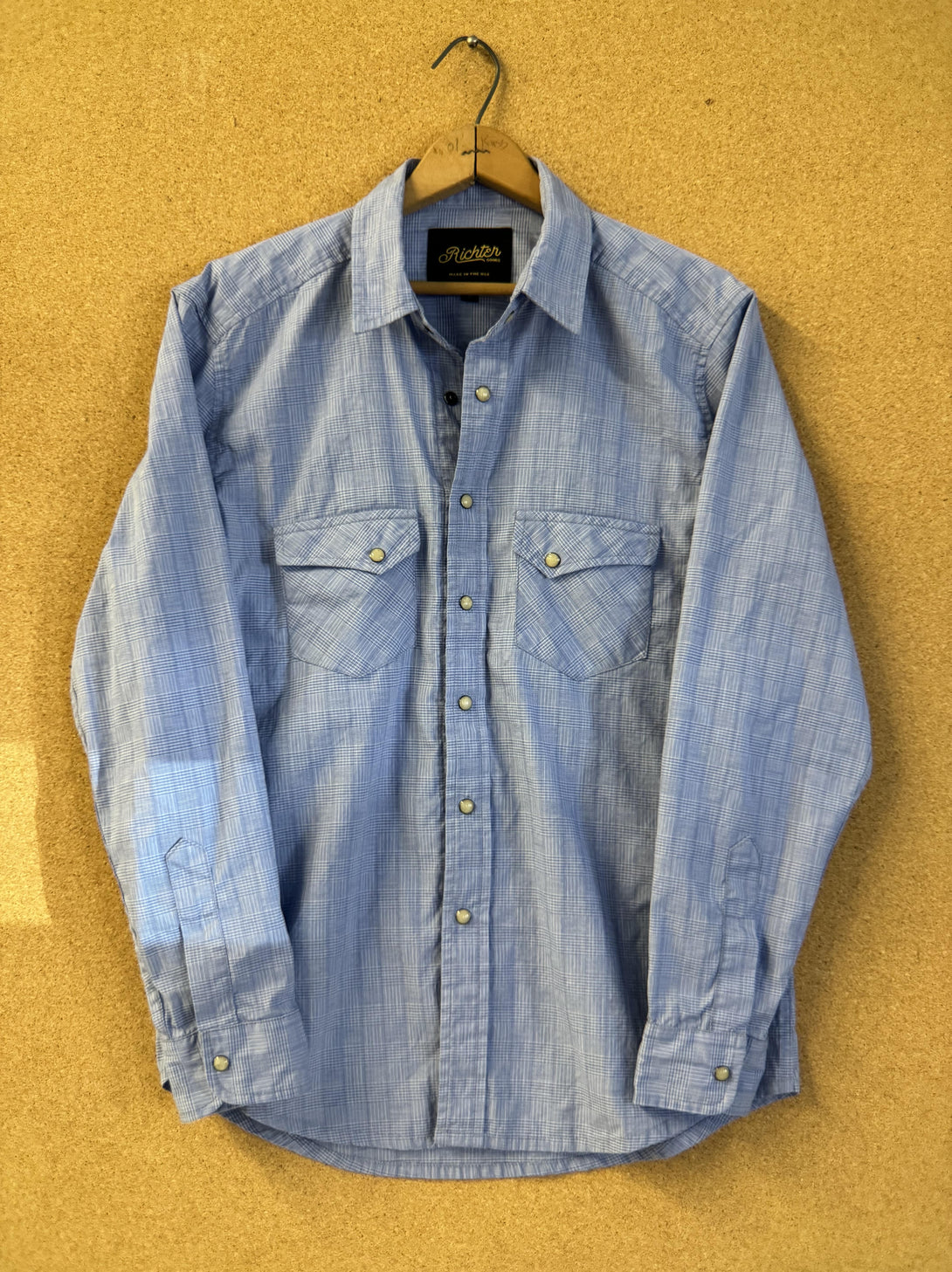 Gambler Western in Blue Lurex Check