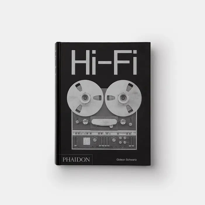Book titled 'Hi-Fi' by Phaidon on a white background