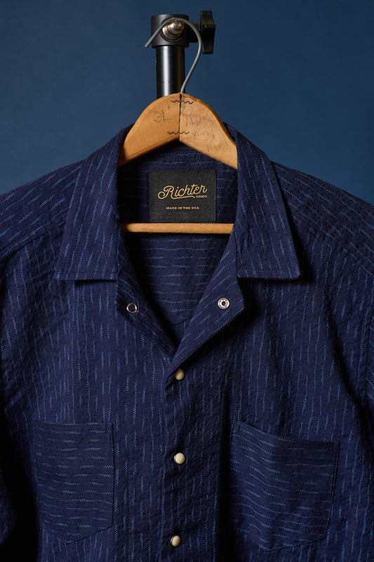 Indigo Jacquard Western