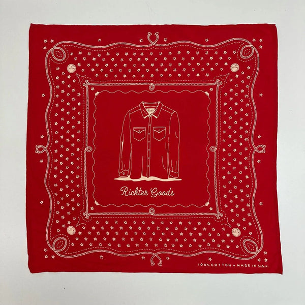 Maverick Bandana in Red - Richter Goods