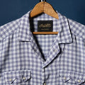 Merino Wool Pearl Snap in Blue & White Gingham