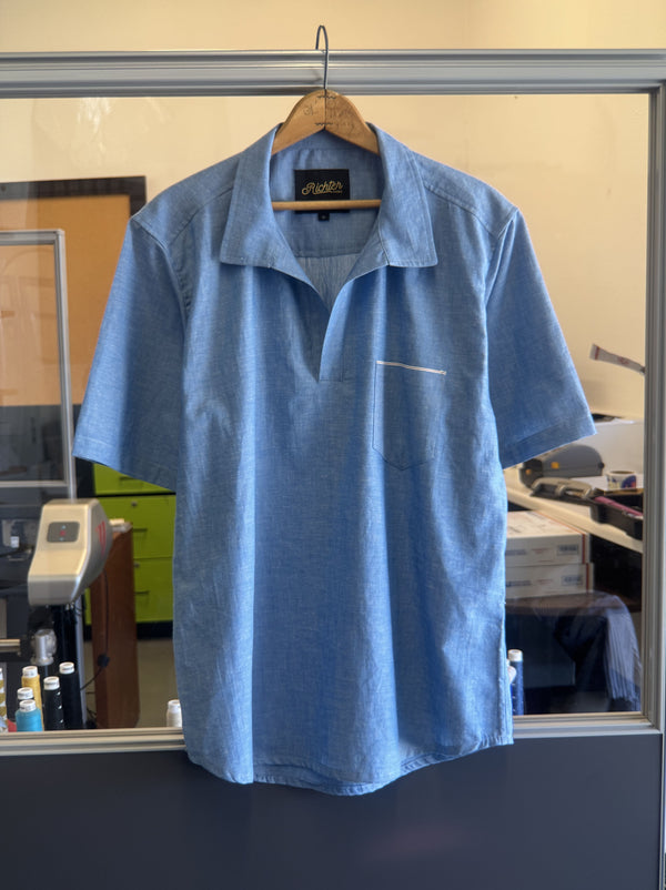 Miles Popover in Selvedge Chambray