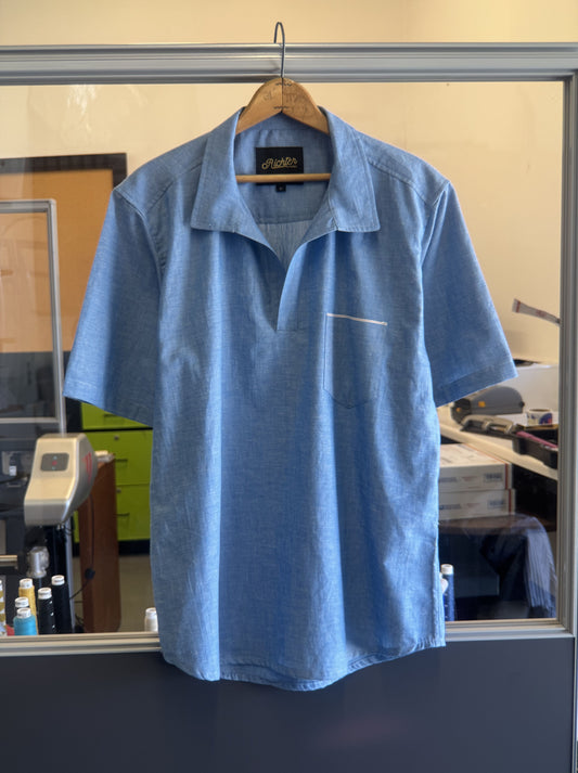 Miles Popover in Selvedge Chambray