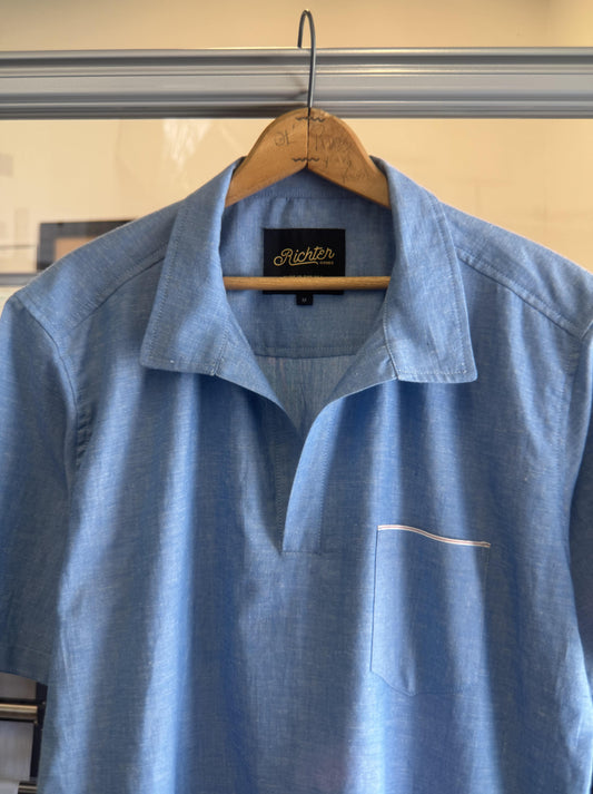 Miles Popover in Selvedge Chambray