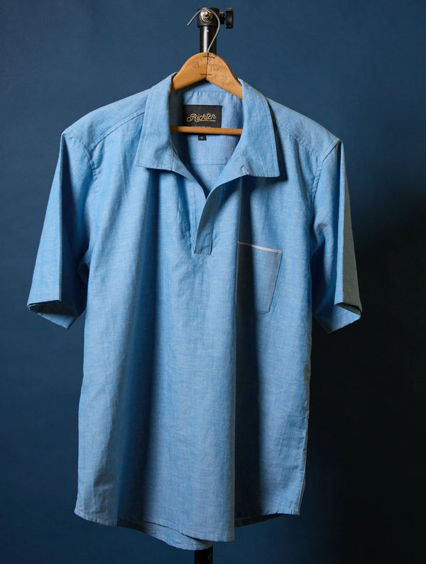 Miles Popover in Selvedge Chambray