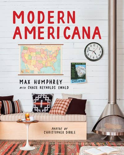 Book cover of 'Modern Americana' with a living room setting and decorative elements.