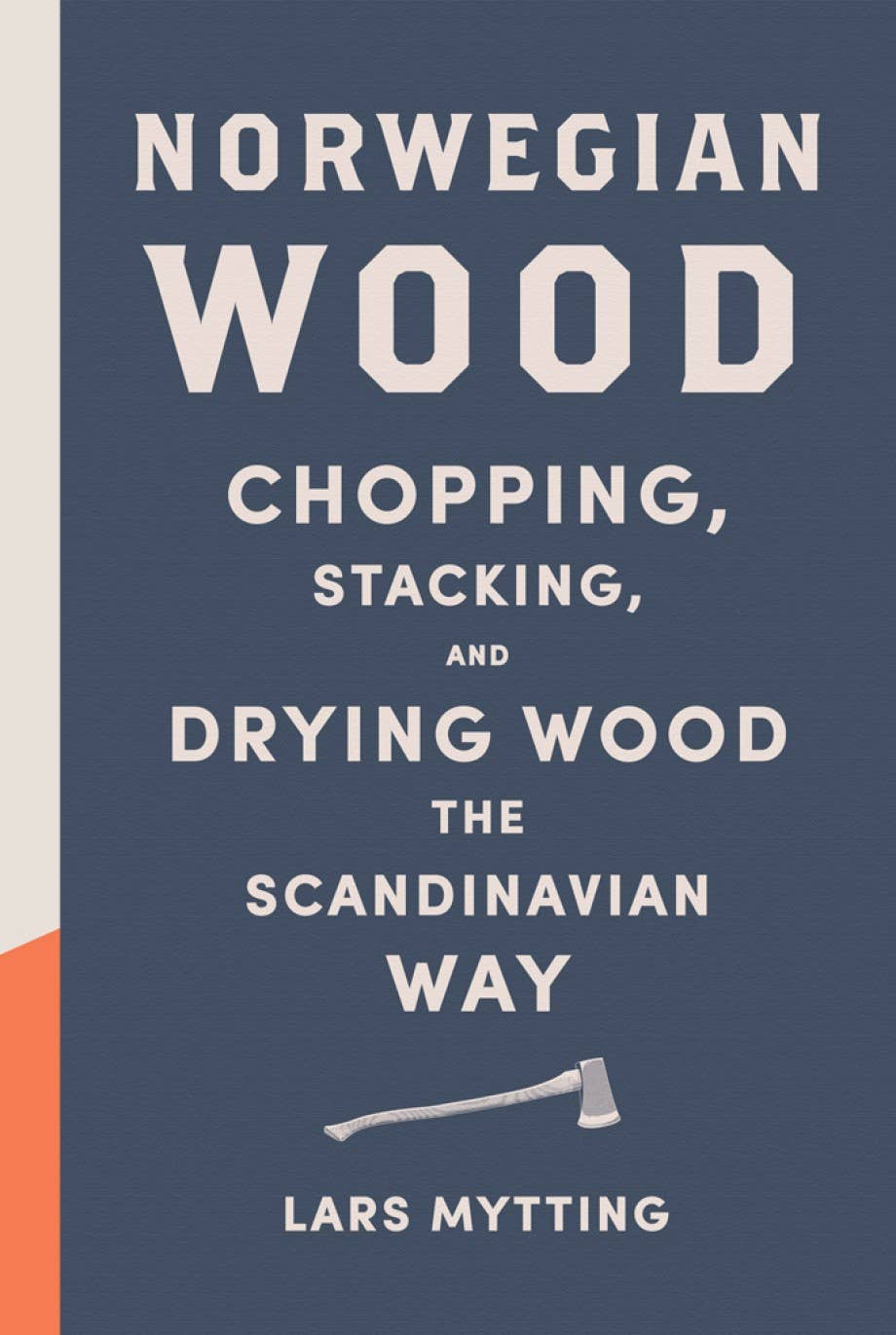 Book cover of 'Norwegian Wood' by Lars Mytting with a blue background and white text.