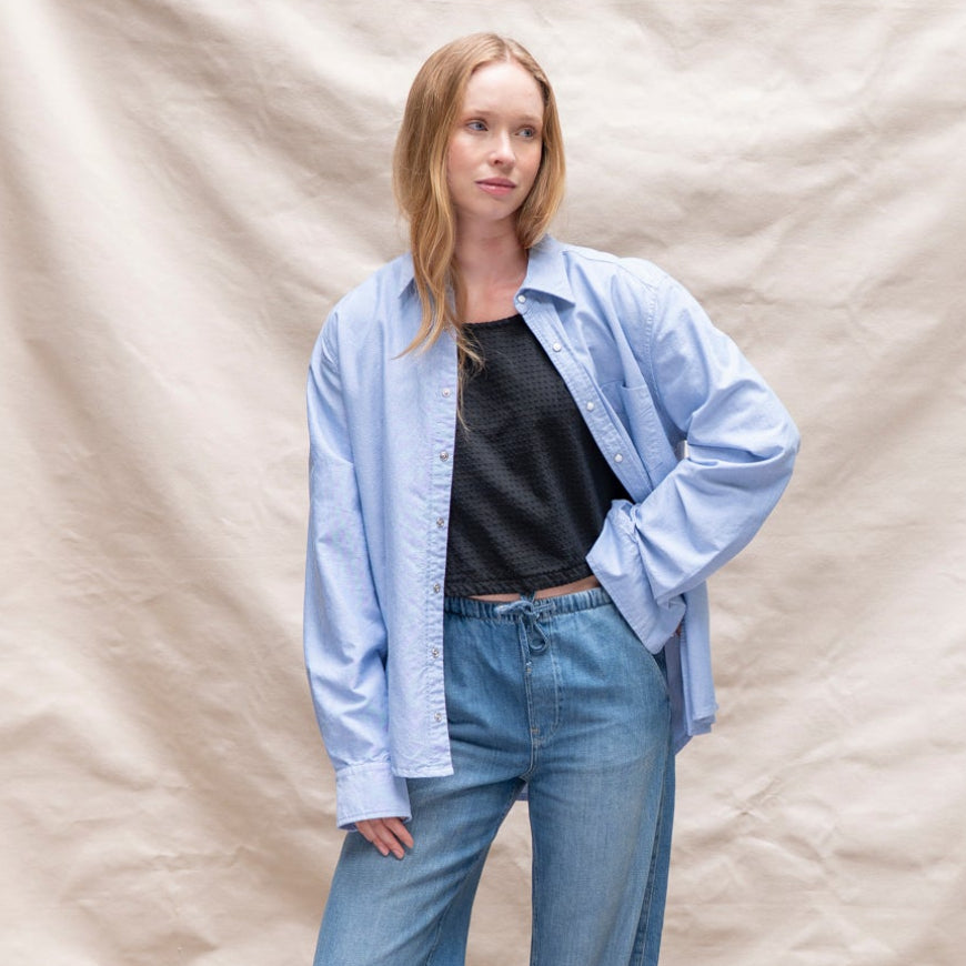 Frances Blue Western Oxford