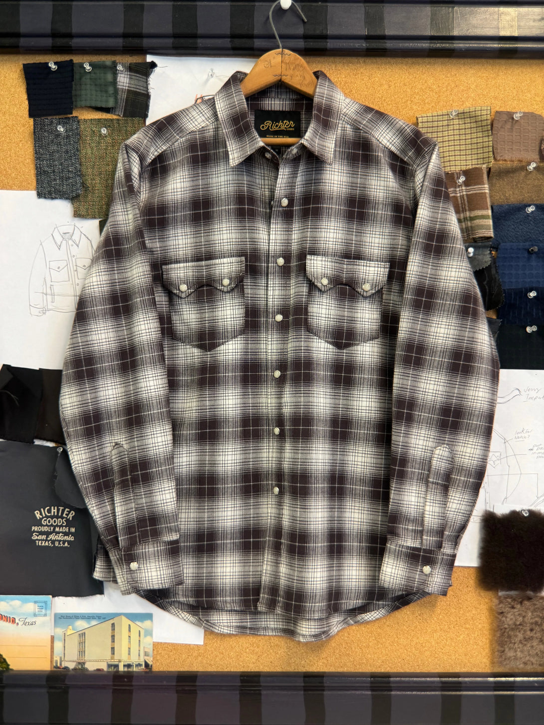 Panhandle Plaid in Dark Flannel Back