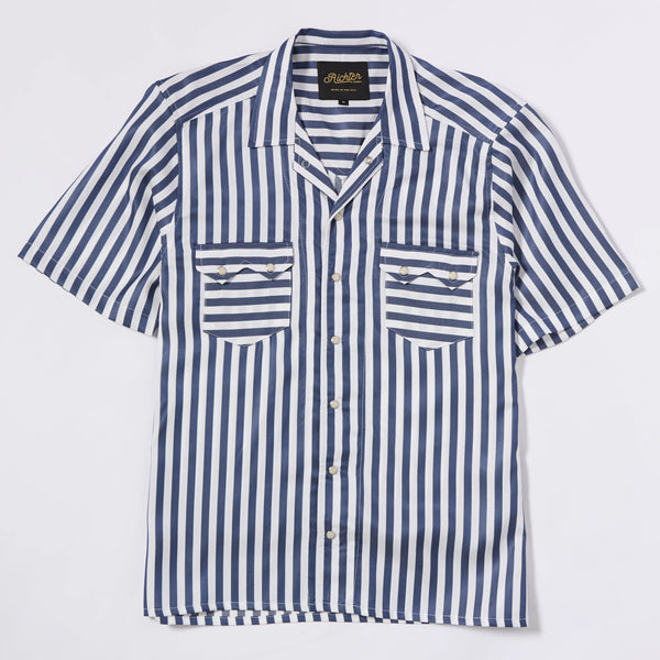 Pony in Blue Stripe Western Shirts