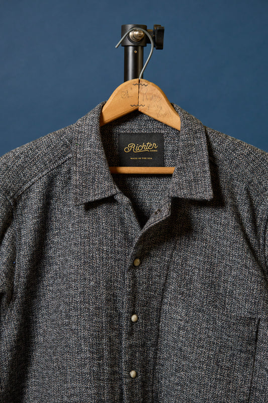 Western Chore Coat in Grey Tweed