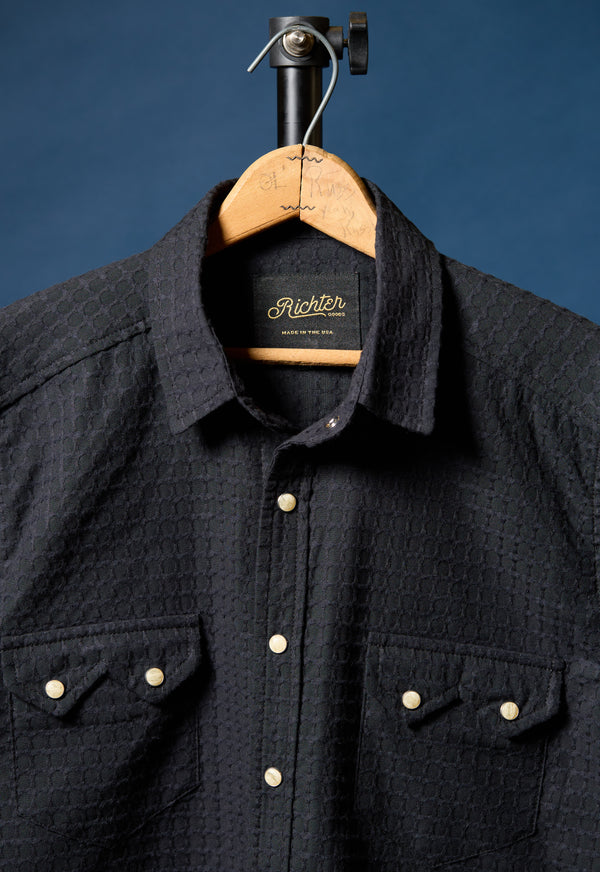 Waffle Western in Cash Black