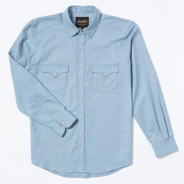 Alpine Super Soft Western Flannel in Sky Blue